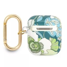 Guess Guess GUA2HHFLN AirPods cover zielony/green Flower Strap Collection