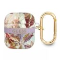 Guess Guess GUA2HHFLU AirPods cover fioletowy/purple Flower Strap Collection
