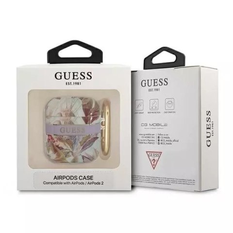 Guess Guess GUA2HHFLU AirPods cover fioletowy/purple Flower Strap Collection Guess Guess GUA2HHFLU AirPods cover fioletowy/purple Flower Strap Collection