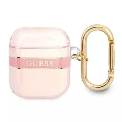 Guess Guess GUA2HHTSP AirPods cover różowy/pink Strap Collection Guess Guess GUA2HHTSP AirPods cover różowy/pink Strap Collection