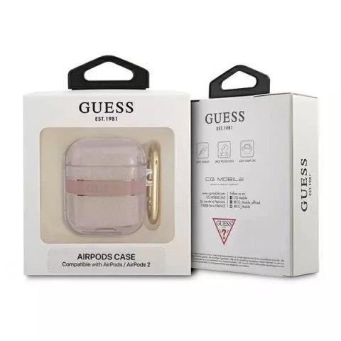 Guess Guess GUA2HHTSP AirPods cover różowy/pink Strap Collection Guess Guess GUA2HHTSP AirPods cover różowy/pink Strap Collection