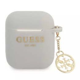 Guess Guess GUA2LSC4EG AirPods cover szary/grey Silicone Charm 4G Collection