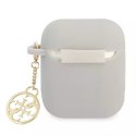 Guess Guess GUA2LSC4EG AirPods cover szary/grey Silicone Charm 4G Collection