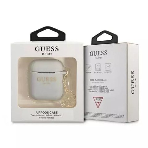 Guess Guess GUA2LSC4EG AirPods cover szary/grey Silicone Charm 4G Collection Guess Guess GUA2LSC4EG AirPods cover szary/grey Silicone Charm 4G Collection