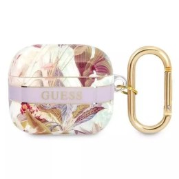 Guess Guess GUA3HHFLU AirPods 3 cover fioletowy/purple Flower Strap Collection