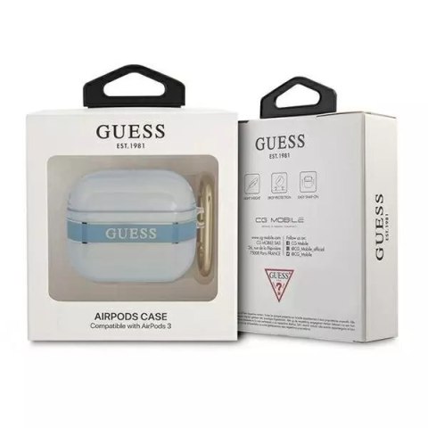 Guess Guess GUA3HHTSB AirPods 3 cover niebieski/blue Strap Collection Guess Guess GUA3HHTSB AirPods 3 cover niebieski/blue Strap Collection
