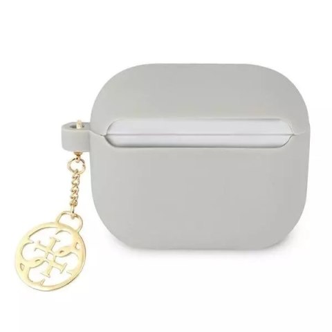 Guess Guess GUA3LSC4EG AirPods 3 cover szary/grey Silicone Charm 4G Collection Guess Guess GUA3LSC4EG AirPods 3 cover szary/grey Silicone Charm 4G Collection