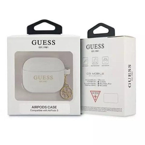 Guess Guess GUA3LSC4EG AirPods 3 cover szary/grey Silicone Charm 4G Collection Guess Guess GUA3LSC4EG AirPods 3 cover szary/grey Silicone Charm 4G Collection
