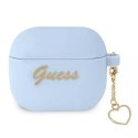 Guess Guess GUA3LSCHSB AirPods 3 cover niebieski/blue Silicone Charm Collection