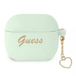 Guess Guess GUA3LSCHSN AirPods 3 cover zielony/green Silicone Charm Heart Collection