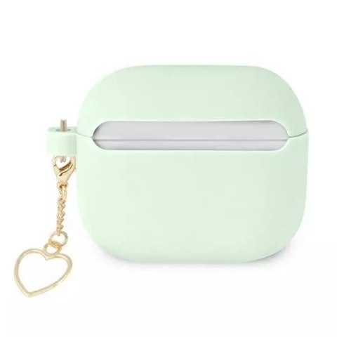 Guess Guess GUA3LSCHSN AirPods 3 cover zielony/green Silicone Charm Heart Collection Guess Guess GUA3LSCHSN AirPods 3 cover zielony/green Silicone Charm Heart Collection