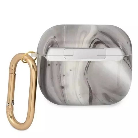 Guess Guess GUA3UNMK AirPods 3 cover czarny/black Marble Collection Guess Guess GUA3UNMK AirPods 3 cover czarny/black Marble Collection