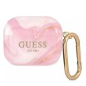 Guess Guess GUA3UNMP AirPods 3 cover różowy/pink Marble Collection