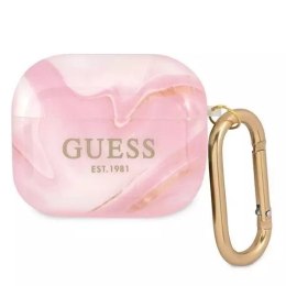 Guess Guess GUA3UNMP AirPods 3 cover różowy/pink Marble Collection