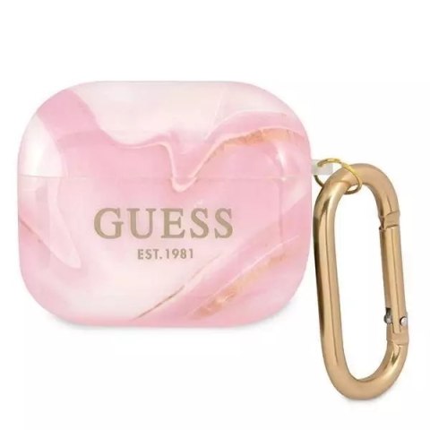 Guess Guess GUA3UNMP AirPods 3 cover różowy/pink Marble Collection Guess Guess GUA3UNMP AirPods 3 cover różowy/pink Marble Collection
