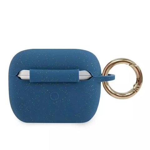 Guess Guess GUACAPSILGLBL AirPods Pro cover niebieski/blue Silicone Glitter Guess Guess GUACAPSILGLBL AirPods Pro cover niebieski/blue Silicone Glitter