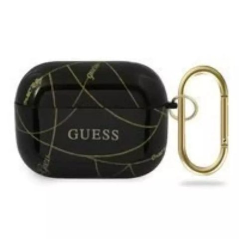 Guess Guess GUACAPTPUCHBK AirPods Pro cover czarny/black Gold Chain Collection