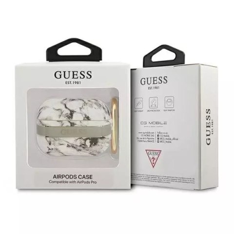 Guess Guess GUAPHCHMAG AirPods Pro cover szary/grey Marble Strap Collection Guess Guess GUAPHCHMAG AirPods Pro cover szary/grey Marble Strap Collection