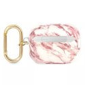 Guess Guess GUAPHCHMAP AirPods Pro cover różowy/pink Marble Strap Collection