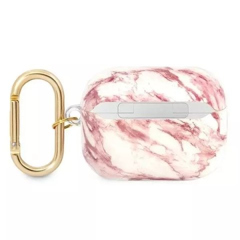 Guess Guess GUAPHCHMAP AirPods Pro cover różowy/pink Marble Strap Collection Guess Guess GUAPHCHMAP AirPods Pro cover różowy/pink Marble Strap Collection