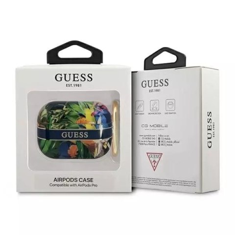 Guess Guess GUAPHHFLB AirPods Pro cover niebieski/blue Flower Strap Collection Guess Guess GUAPHHFLB AirPods Pro cover niebieski/blue Flower Strap Collection