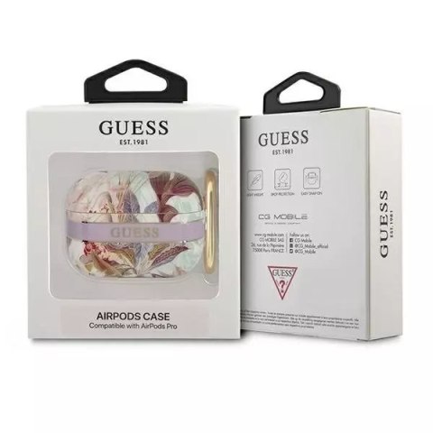 Guess Guess GUAPHHFLU AirPods Pro cover fioletowy/purple Flower Strap Collection Guess Guess GUAPHHFLU AirPods Pro cover fioletowy/purple Flower Strap Collection