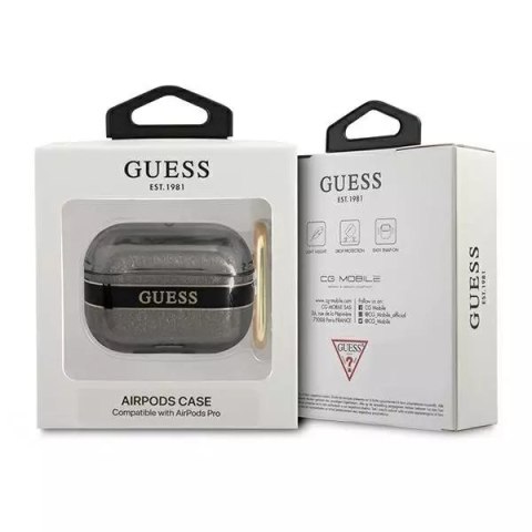 Guess Guess GUAPHHTSK AirPods Pro cover czarny/black Strap Collection Guess Guess GUAPHHTSK AirPods Pro cover czarny/black Strap Collection