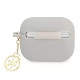 Guess Guess GUAPLSC4EG AirPods Pro cover szary/grey Silicone Charm 4G Collection