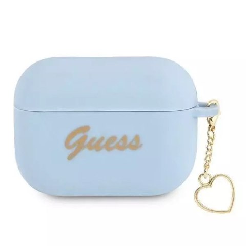 Guess Guess GUAPLSCHSB AirPods Pro cover niebieski/blue Silicone Charm Collection