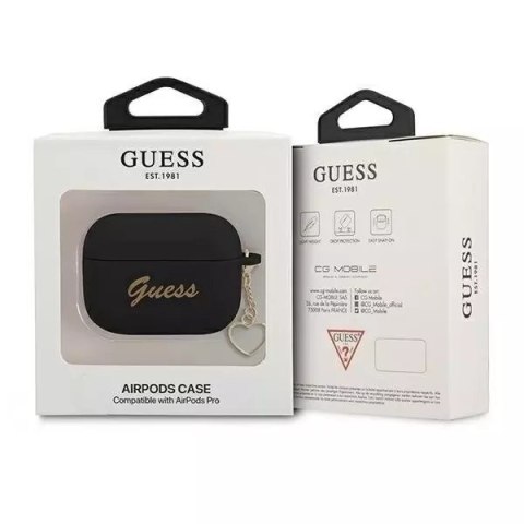 Guess Guess GUAPLSCHSK AirPods Pro cover czarny/black Silicone Charm Collection Guess Guess GUAPLSCHSK AirPods Pro cover czarny/black Silicone Charm Collection