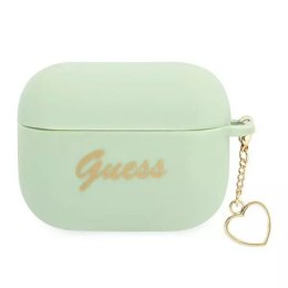 Guess Guess GUAPLSCHSN AirPods Pro cover zielony/green Silicone Charm Heart Collection