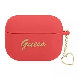 Guess Guess GUAPLSCHSR AirPods Pro cover czerwony/red Silicone Charm Heart Collection