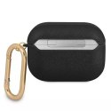 Guess Guess GUAPSASMK AirPods Pro cover czarny/black Saffiano Script Metal Collection