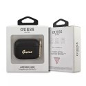 Guess Guess GUAPSASMK AirPods Pro cover czarny/black Saffiano Script Metal Collection