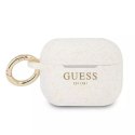 Guess Guess GUAPSGGEH AirPods Pro cover biały/white Silicone Glitter