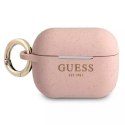 Guess Guess GUAPSGGEP AirPods Pro cover różowy/pink Silicone Glitter