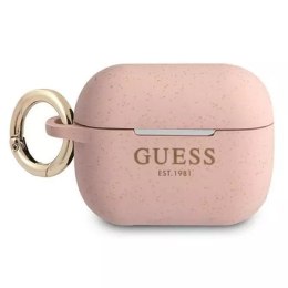Guess Guess GUAPSGGEP AirPods Pro cover różowy/pink Silicone Glitter