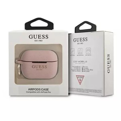 Guess Guess GUAPSGGEP AirPods Pro cover różowy/pink Silicone Glitter Guess Guess GUAPSGGEP AirPods Pro cover różowy/pink Silicone Glitter