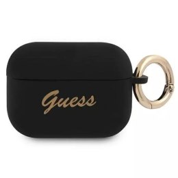 Guess Guess GUAPSSSK AirPods Pro cover czarny/black Silicone Vintage Script