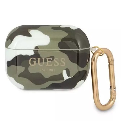 Guess Guess GUAPUCAMA AirPods Pro cover zielony/khaki Camo Collection Guess Guess GUAPUCAMA AirPods Pro cover zielony/khaki Camo Collection