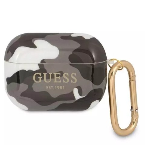 Guess Guess GUAPUCAMG AirPods Pro cover czarny/black Camo Collection Guess Guess GUAPUCAMG AirPods Pro cover czarny/black Camo Collection