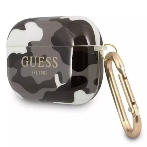 Guess Guess GUAPUCAMG AirPods Pro cover czarny/black Camo Collection Guess Guess GUAPUCAMG AirPods Pro cover czarny/black Camo Collection