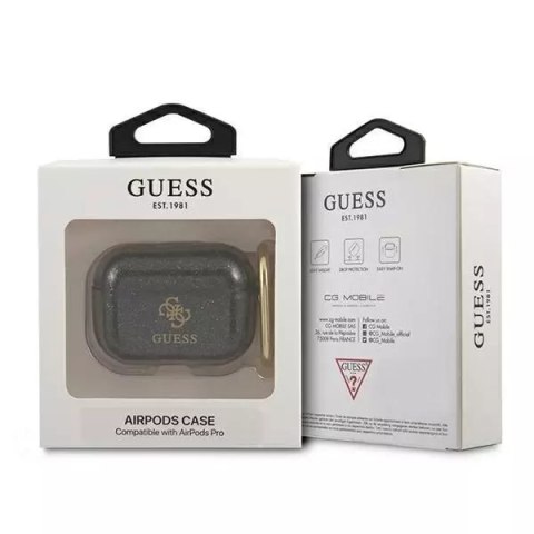 Guess Guess GUAPUCG4GK AirPods Pro cover czarny/black Glitter Collection Guess Guess GUAPUCG4GK AirPods Pro cover czarny/black Glitter Collection