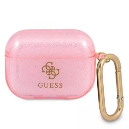 Guess Guess GUAPUCG4GP AirPods Pro cover różowy/pink Glitter Collection