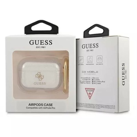 Guess Guess GUAPUCG4GT AirPods Pro cover Transparent Glitter Collection Guess Guess GUAPUCG4GT AirPods Pro cover Transparent Glitter Collection