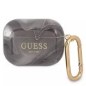 Guess Guess GUAPUNMK AirPods Pro cover czarny/black Marble Collection