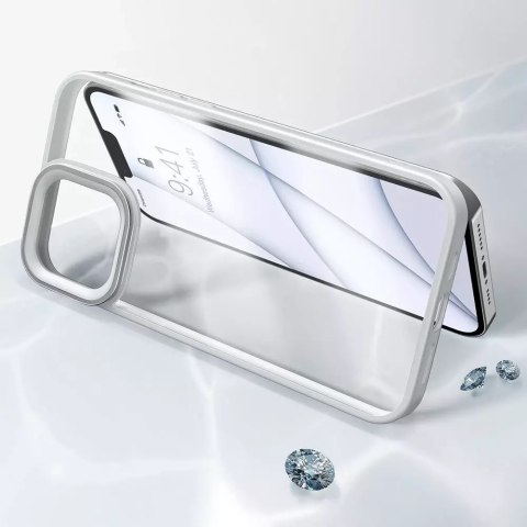 Baseus Baseus Crystal Phone Case pancerne etui do iPhone 13 Pro z żelową ramką szary (ARJT000413) Baseus Baseus Crystal Phone Case pancerne etui do iPhone 13 Pro z żelową ramką szary (ARJT000413)
