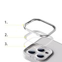 Baseus Baseus Crystal Phone Case pancerne etui do iPhone 13 Pro z żelową ramką szary (ARJT000413)