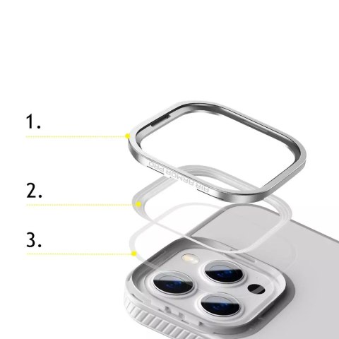 Baseus Baseus Crystal Phone Case pancerne etui do iPhone 13 Pro z żelową ramką szary (ARJT000413) Baseus Baseus Crystal Phone Case pancerne etui do iPhone 13 Pro z żelową ramką szary (ARJT000413)