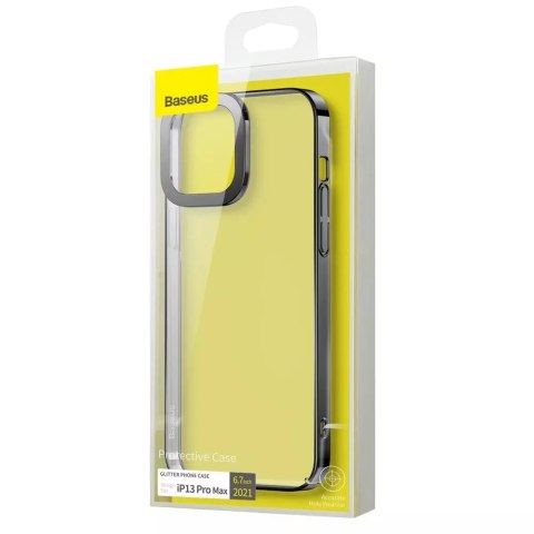 Baseus Baseus Glitter Case przezroczyste etui pokrowiec iPhone 13 Pro Max czarny (ARMC000201) Baseus Baseus Glitter Case przezroczyste etui pokrowiec iPhone 13 Pro Max czarny (ARMC000201)